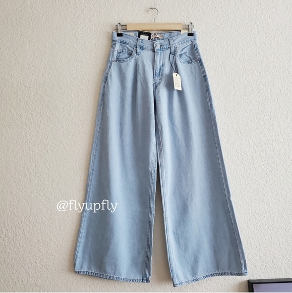 Levi's Baggy Dad Wide Leg Jeans Blue - Picture 10 of 12